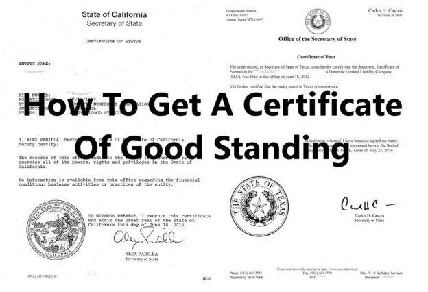 Certificate Of Good Standing Sacramento Secretary of State Filing Service