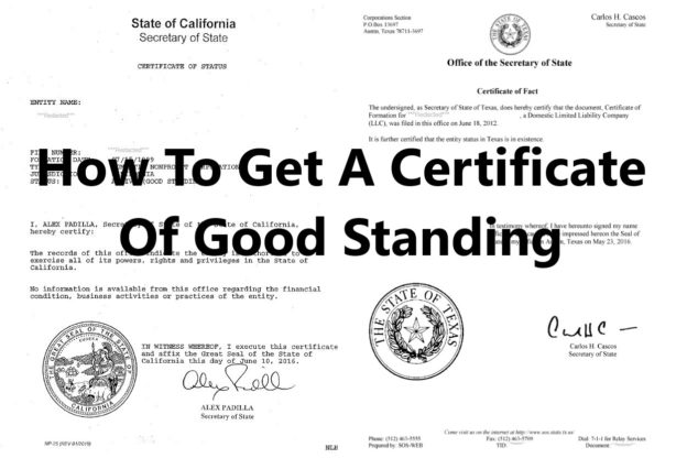 How To Get A Certificate Of Good Standing